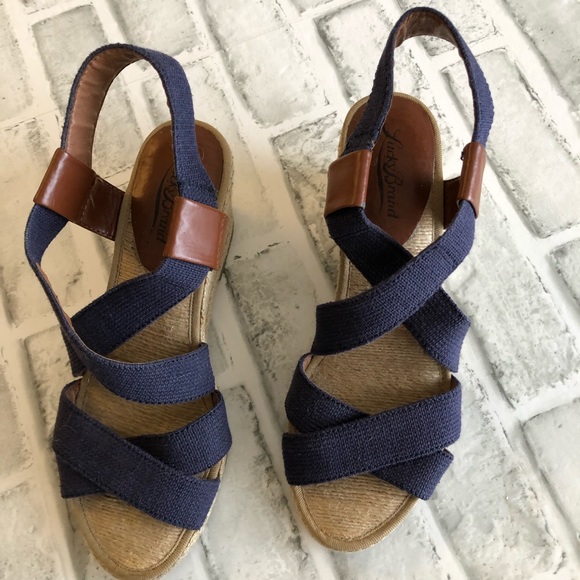 Lucky Brand denim wedges Sz 6 1/2 - Picture 4 of 5
